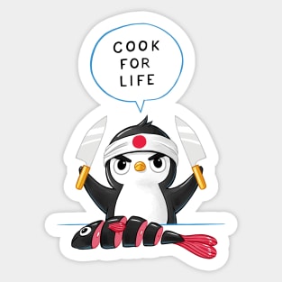 Penguin Chef Sticker